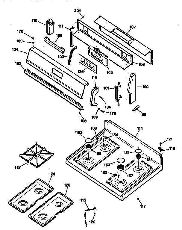 ge gas range parts