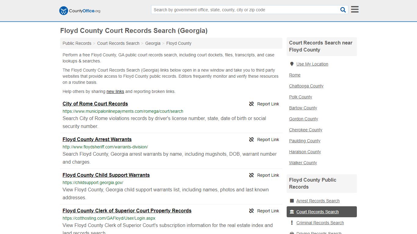 floyd county property records