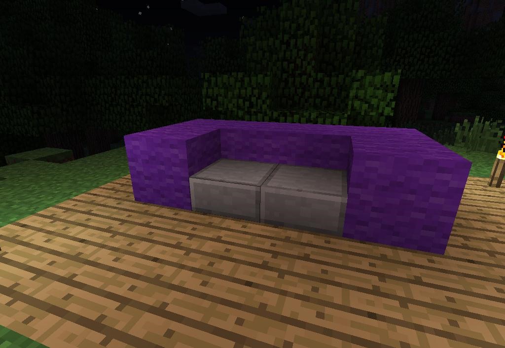 how to make a couch on minecraft