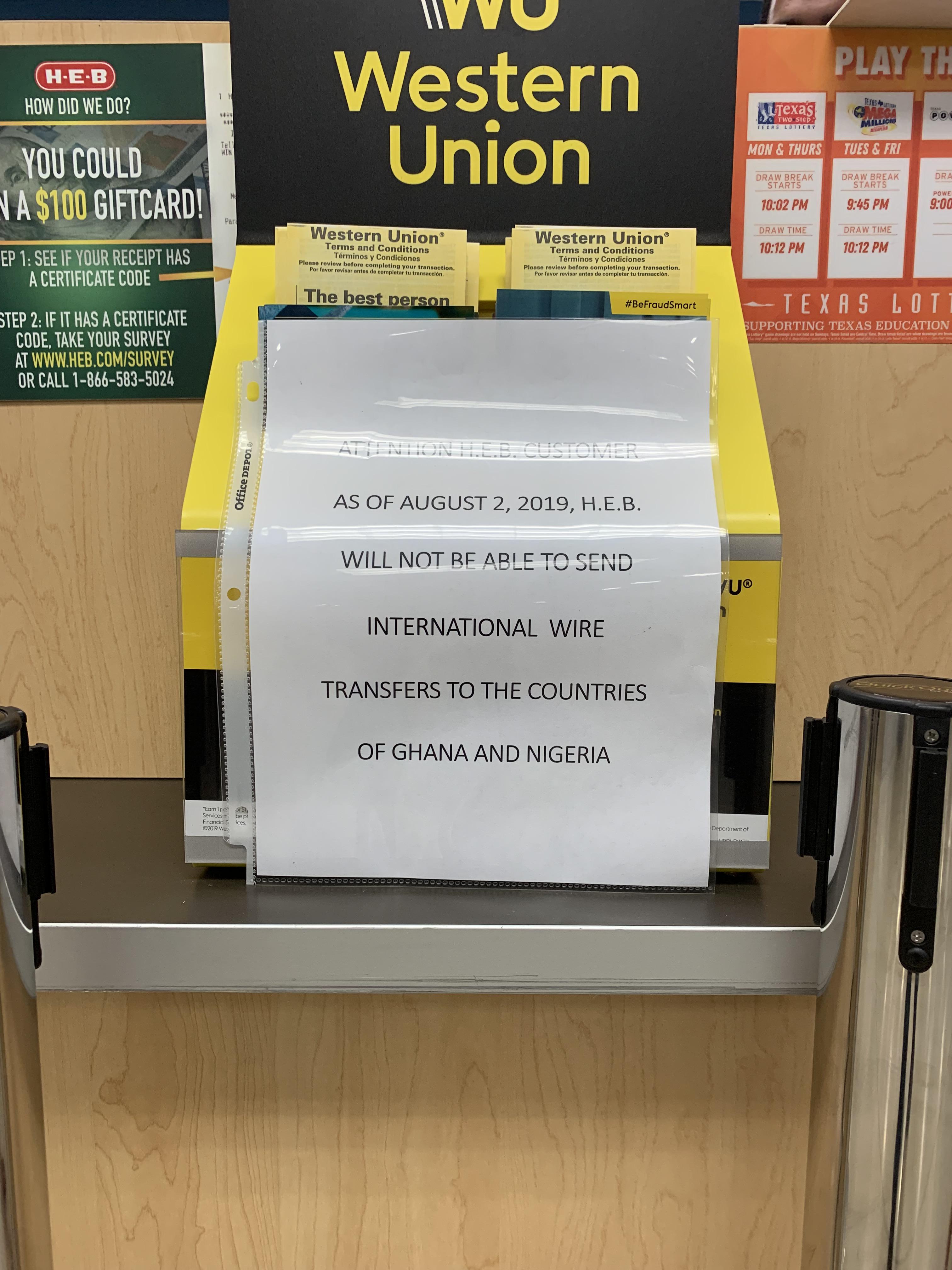 western union in heb near me