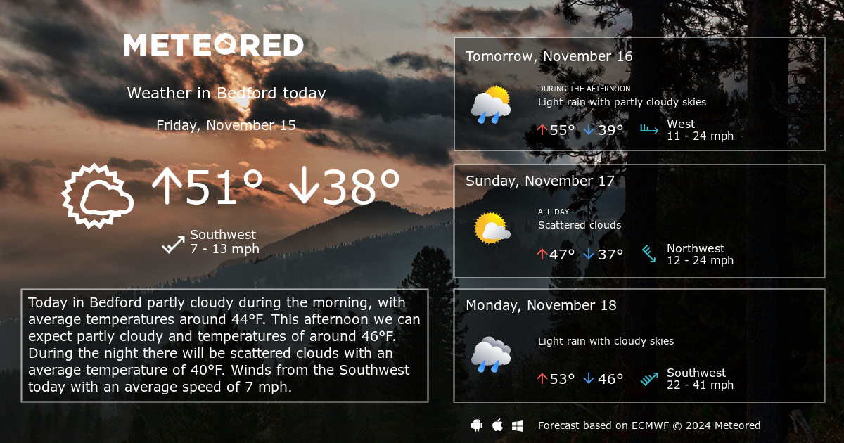 bedford 14 day weather forecast