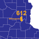 612 telephone area code