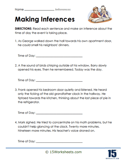 inference worksheets