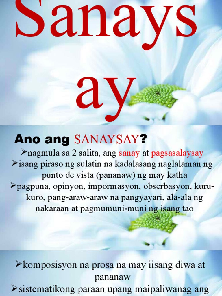 anong ang sanaysay