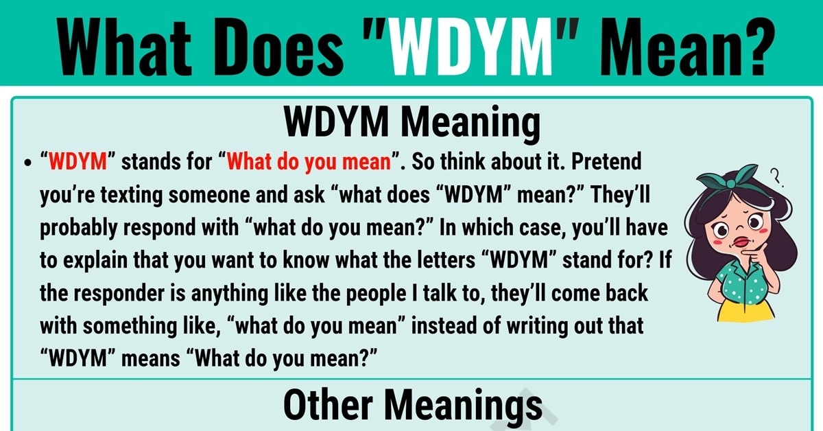 wdym meaning