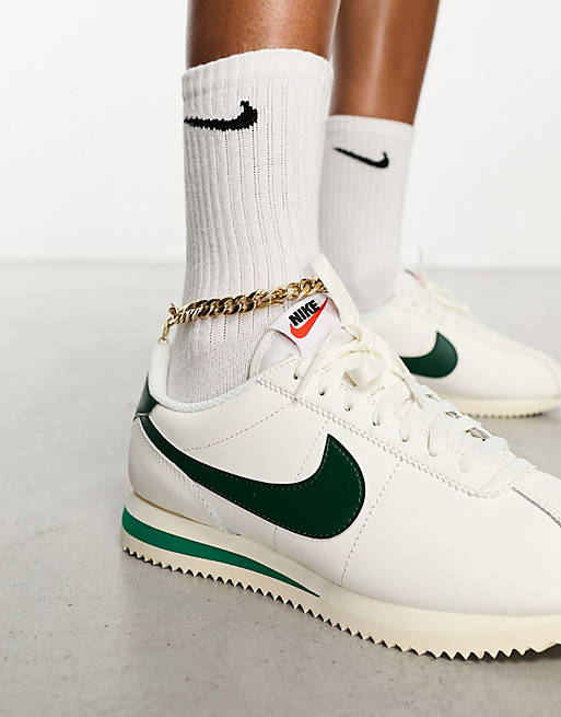 green and white nike cortez