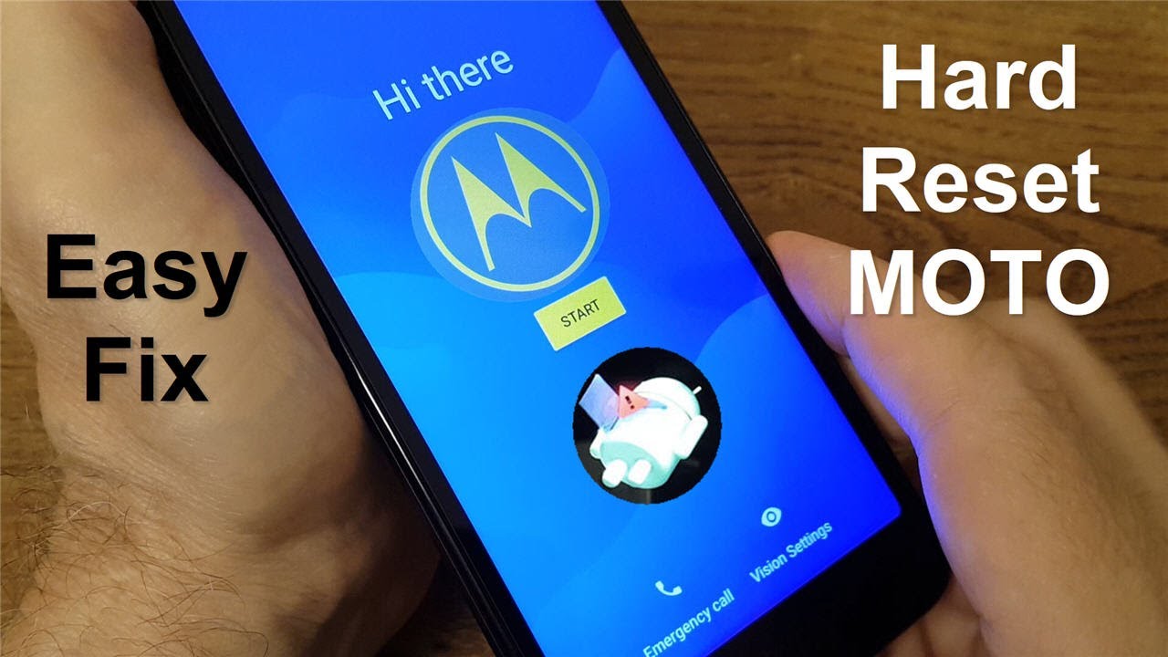 how to reset a moto phone