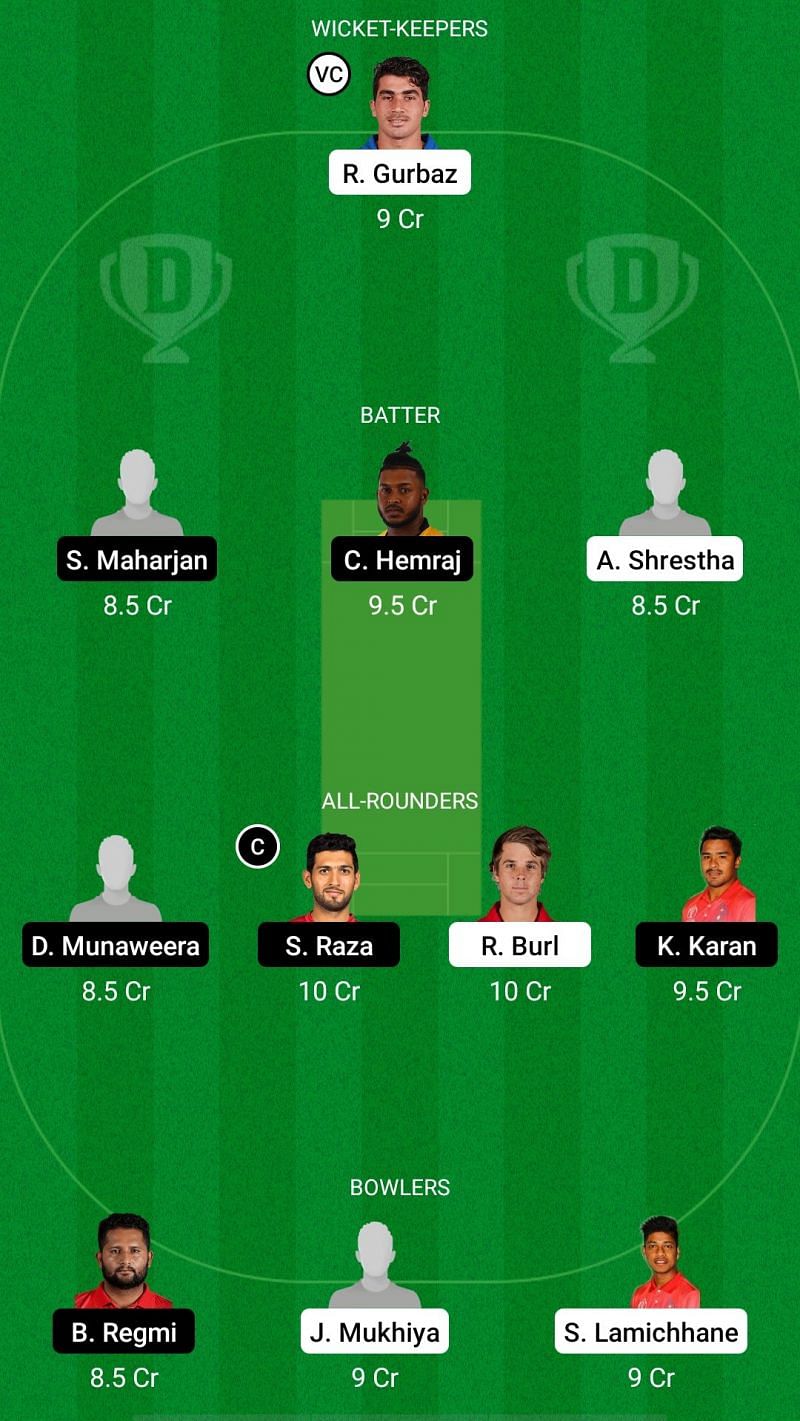 kk vs bw dream 11