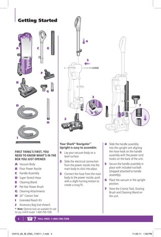 shark navigator vacuum parts list