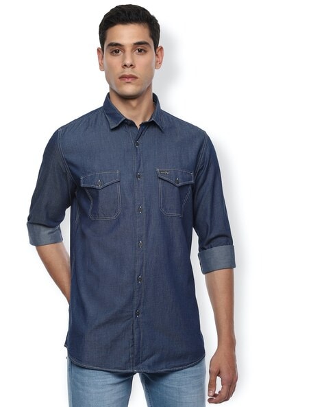 van heusen denim shirts