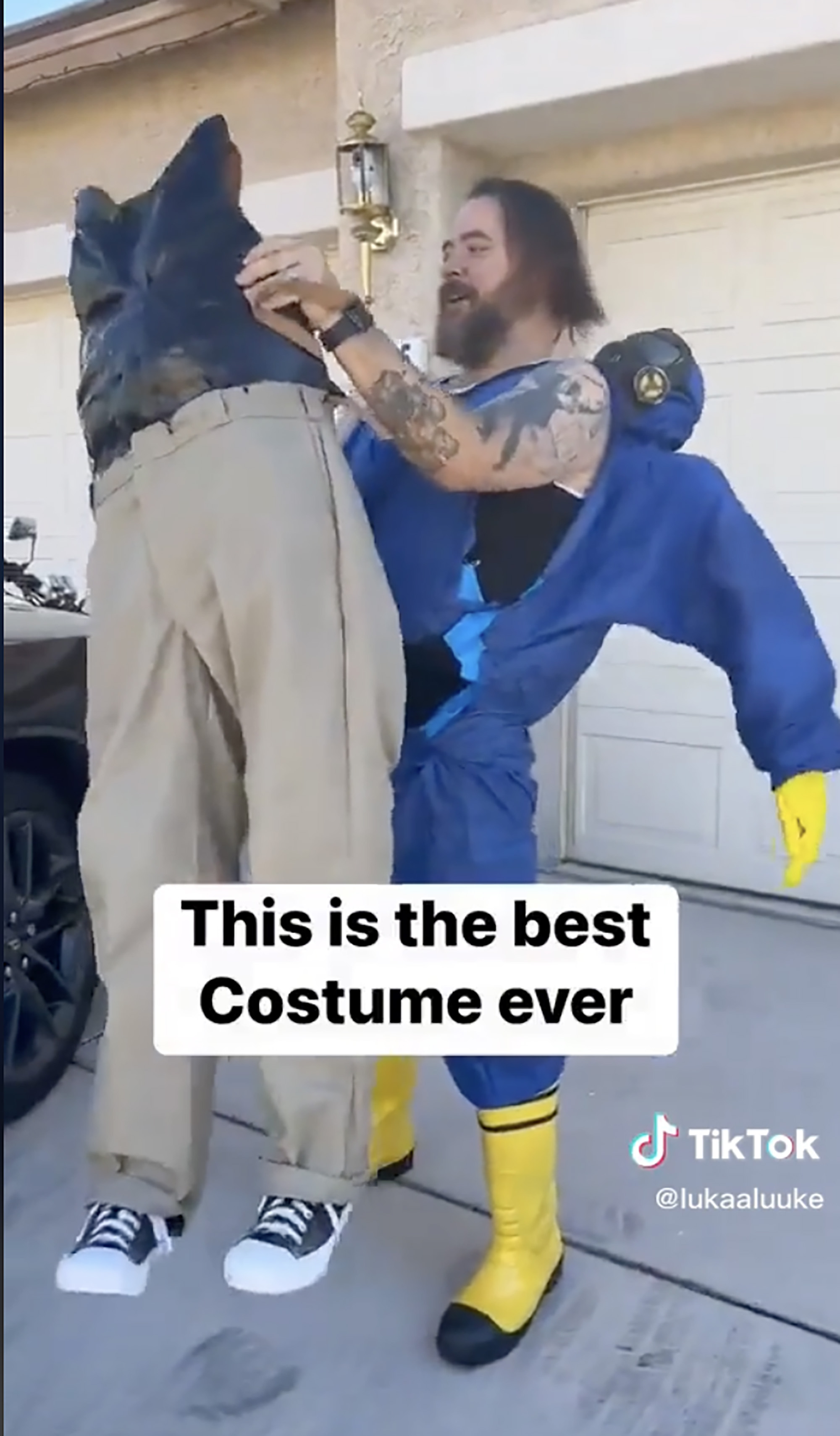 costume that looks like someone is carrying you