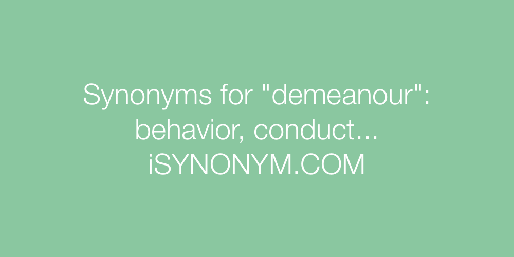 demeanour synonym