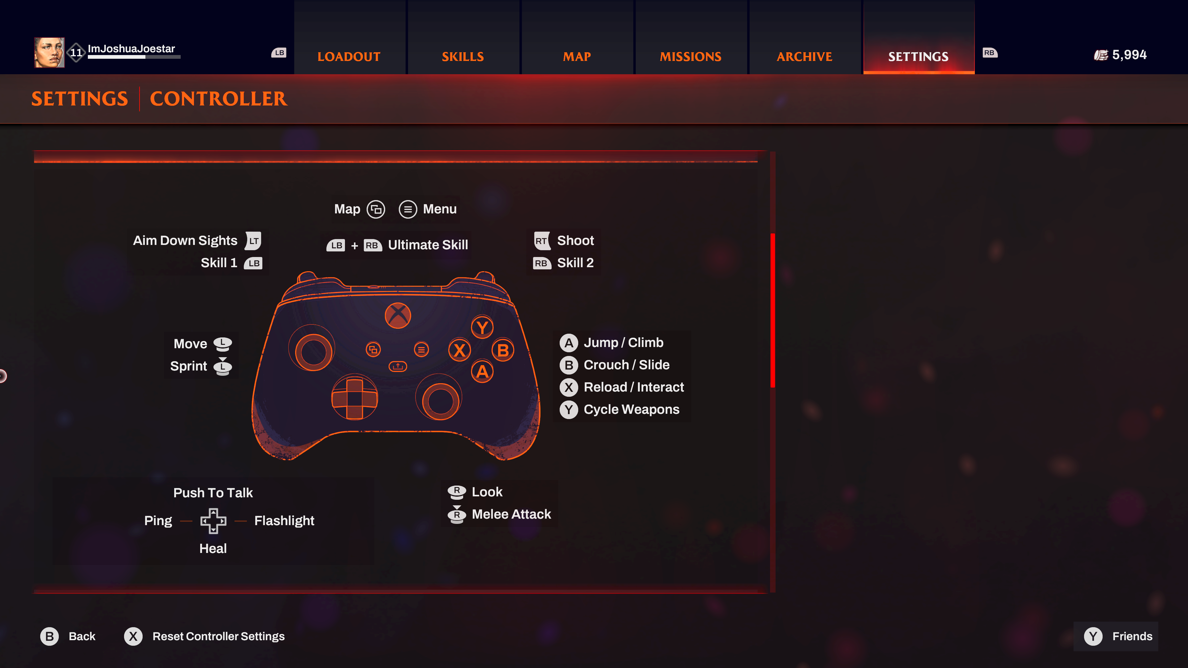 demonfall xbox controls