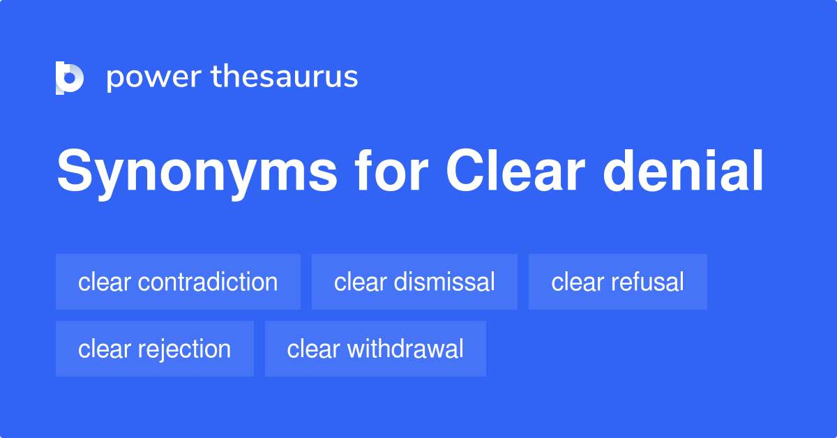 denial thesaurus