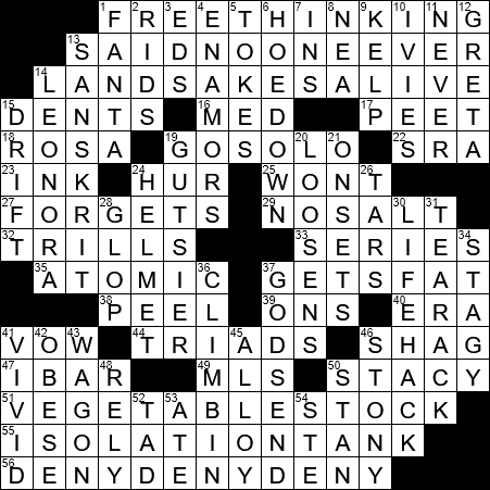 deprivation crossword clue