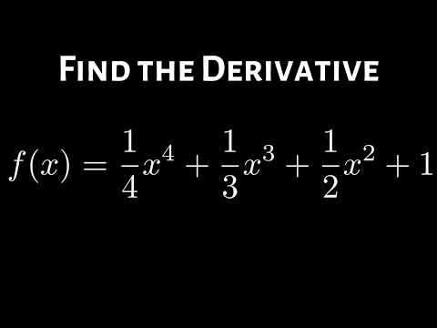 derivative x/4