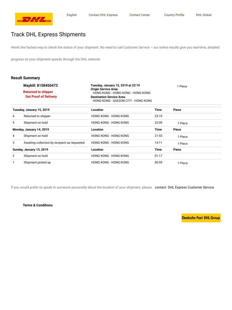 dhl freight tracking