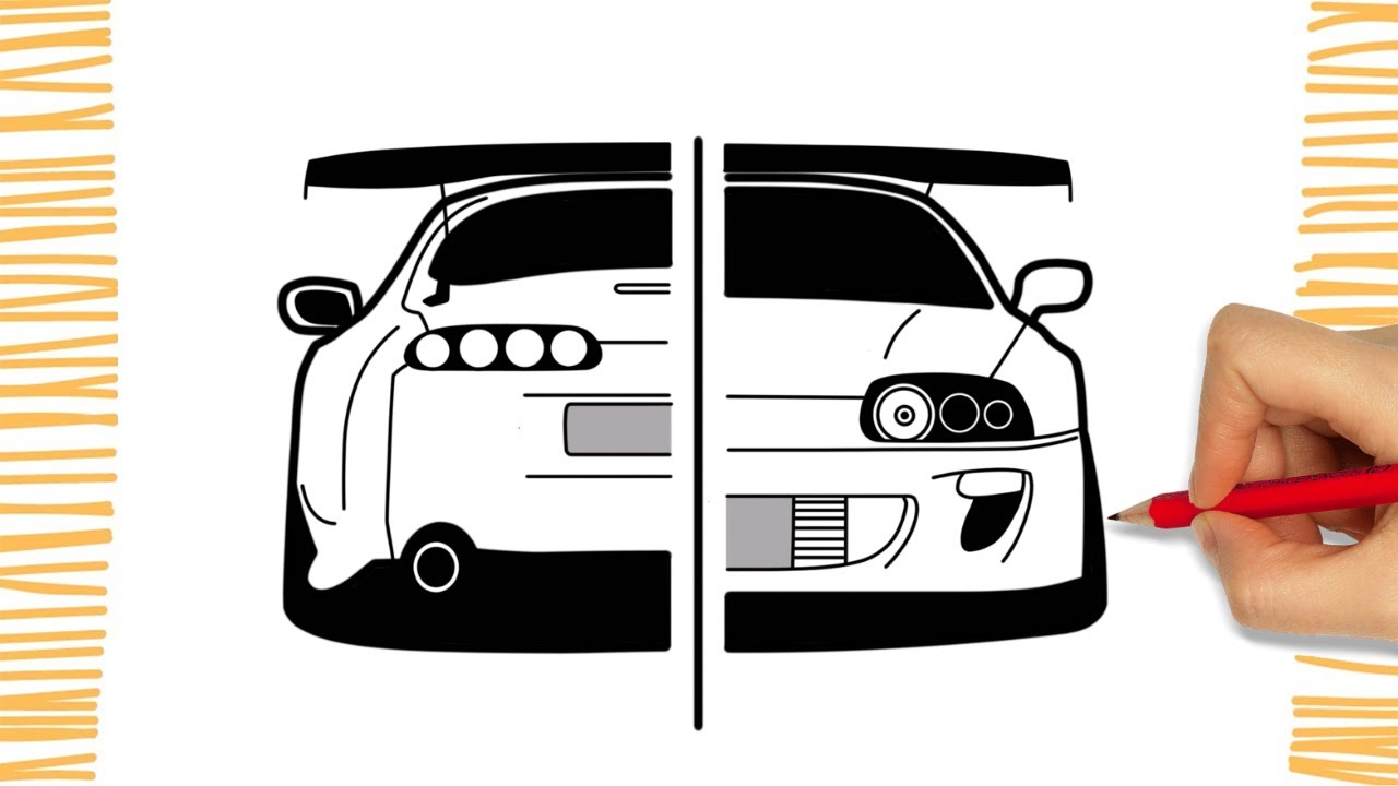 dibujo de toyota supra