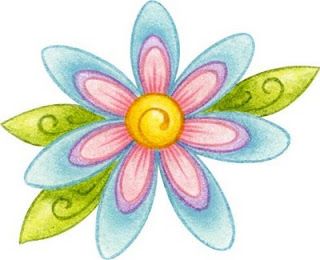 dibujos de flores con color