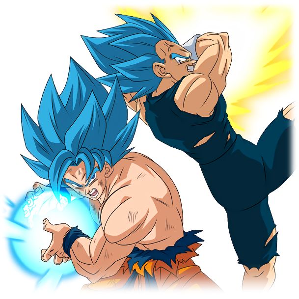 dibujos de goku vs vegeta