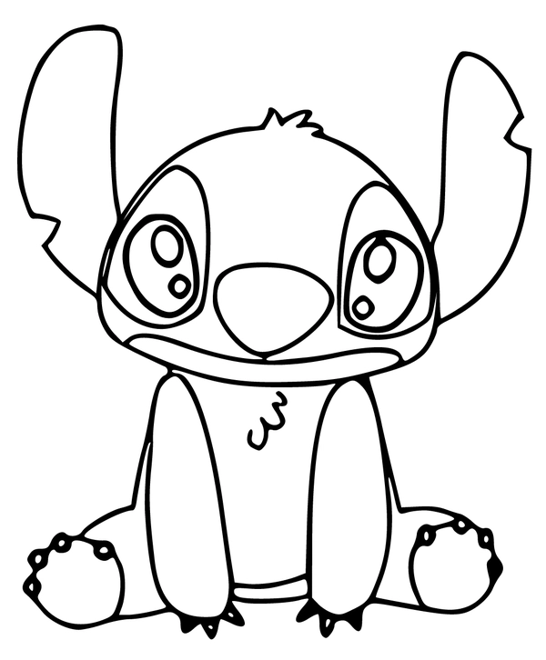 dibujos de stitch para colorear faciles