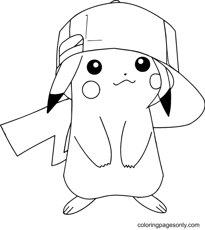 dibujos pikachu para colorear