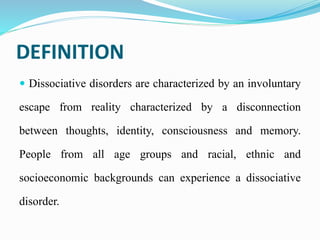 dissociative disorder slideshare