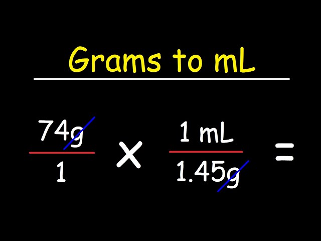 does grams equal ml