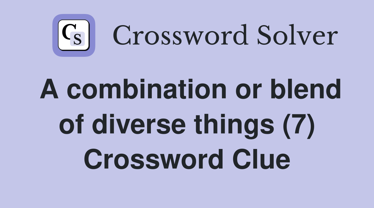 doesnt blend in crossword clue