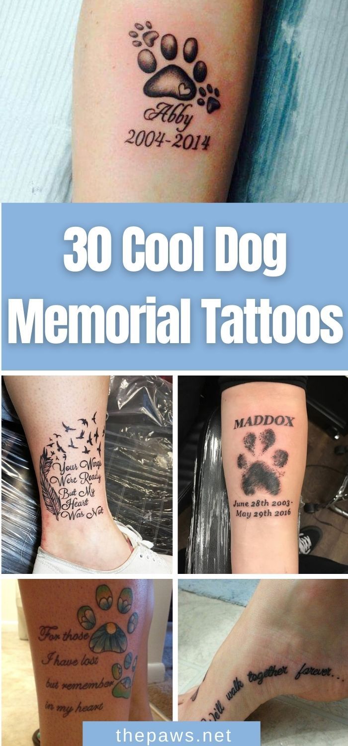 dog memorial tattoo