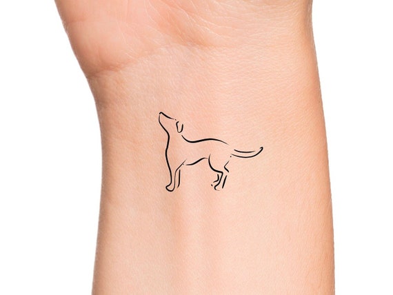 dog outline tattoo