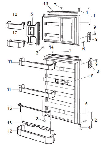 dometic rv fridge parts