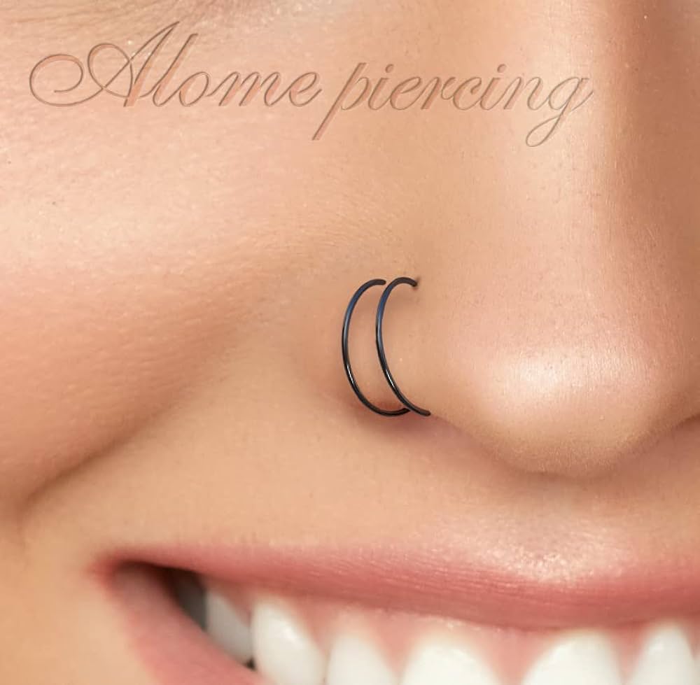 double nose hoop