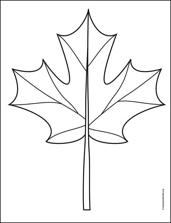 draw a maple leaf