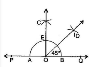 draw a right angle and construct its bisector