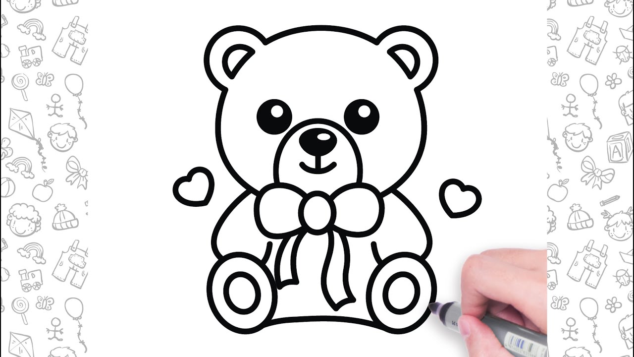 draw teddy bear easy