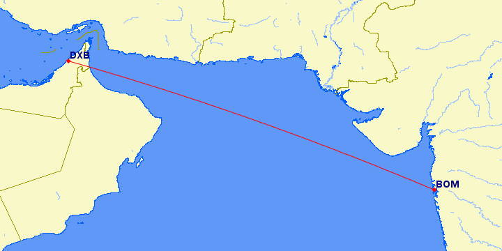 dubai to mumbai flight duration