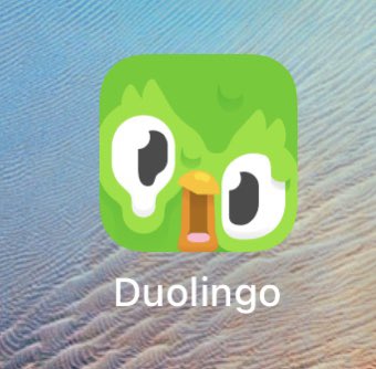 duolingo app icon melting