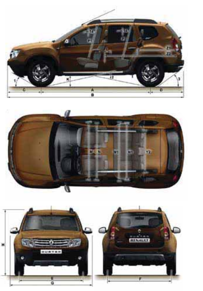 duster car length in feet