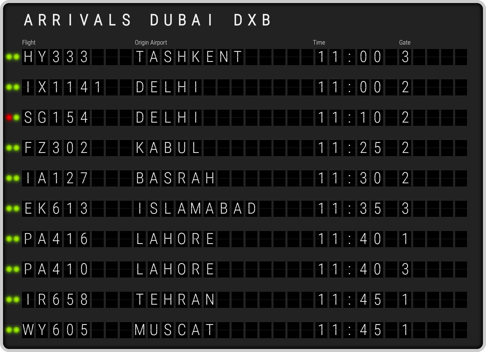 dxb flight arrivals