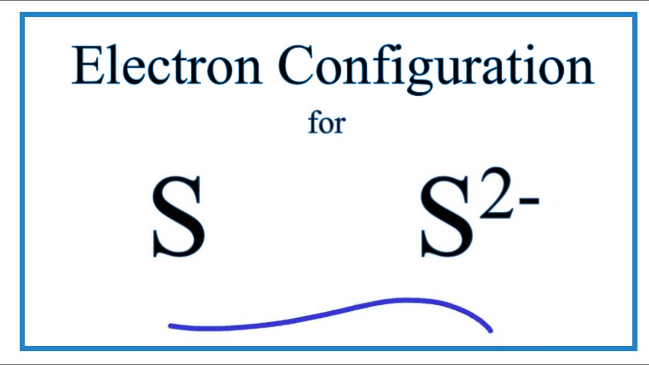 symbol for sulfide ion