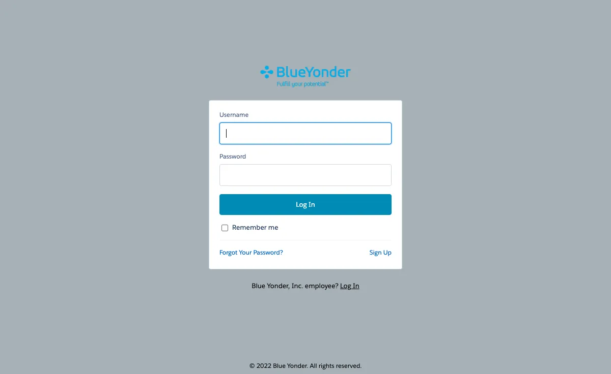 blueyonder login