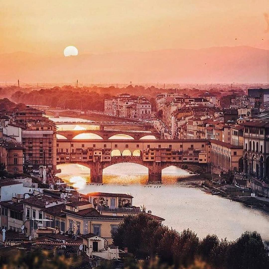 sunset time in italy