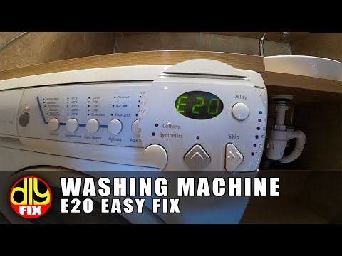 e20 fault on washing machine