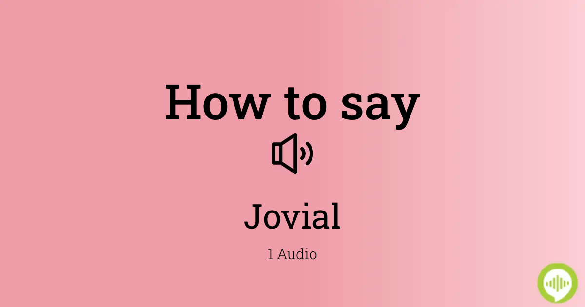 jovial pronunciation