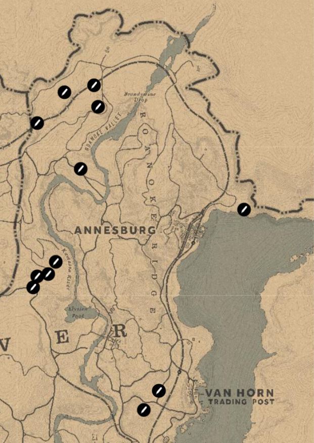 rdr2 points of interest