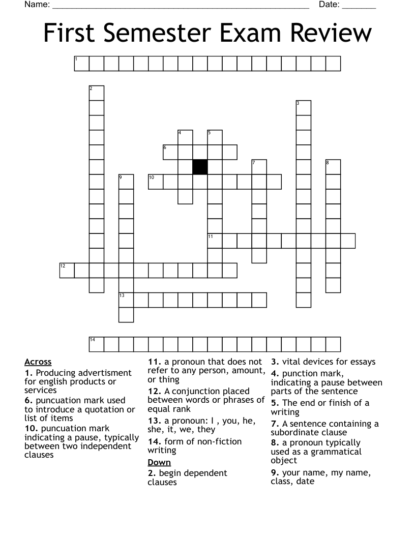 exam supervisor crossword clue