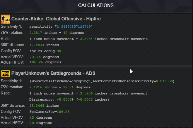 csgo pubg sensitivity