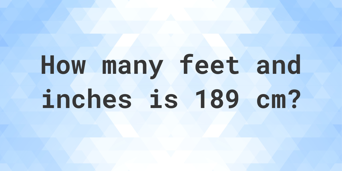 189cm in feet