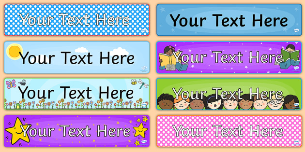 banners for the classroom